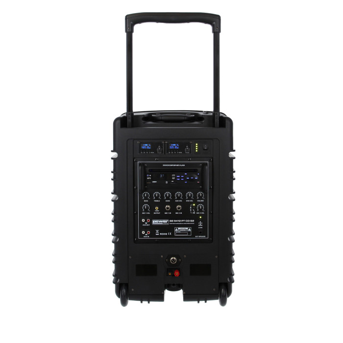 Sono Portable Lecteur CD MP3/SD/USB/DIVX/Bluetooth + 2 Micros Main et 2 Serre-Tête UHF