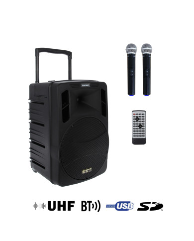 Portable Lecteur CD MP3/SD/USB/DIVX/Bluetooth + 2 Micros Main UHF