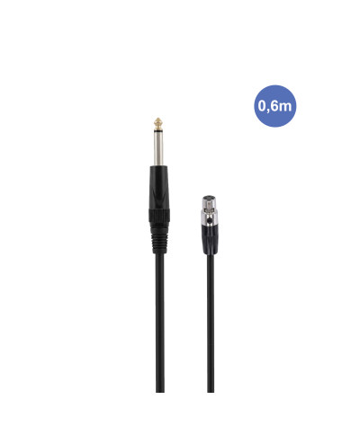 Câble Mini XLR Femelle 3PIN / Jack Mono - 0,6m