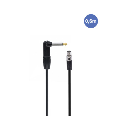 Câble Mini XLR Femelle 3PIN / Jack Mono Coudé - 0,6m