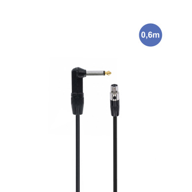 Câble Mini XLR Femelle 4PIN / Jack Mono Coudé - 0,6m