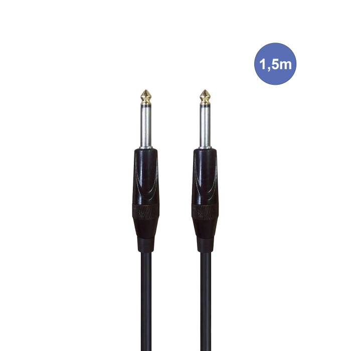 Câble 1,5m - JACK MONO Mâle - JACK MONO Mâle