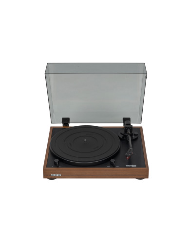 Platine Vinyle Semi-Automatique Avec 2M RED - Finition Bois De Chêne