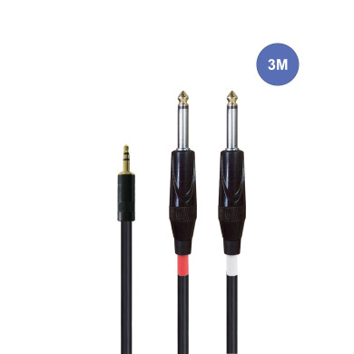 Câble 3m - MINI JACK STEREO Mâle - JACK MONO Mâle