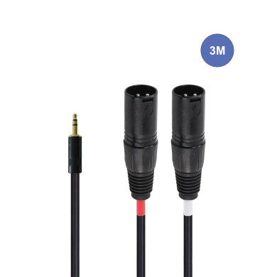 Câble 3m - MINI JACK STEREO Mâle - XLR 3 PIN Mâle