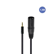 Câble 1,5m - XLR 3 PIN Mâle - MINI JACK STEREO