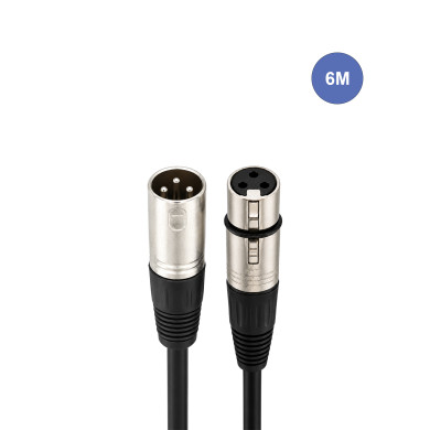 Câble 6m - XLR 3 PIN Mâle - XLR 3 PIN Femelle