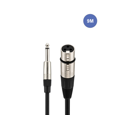 Câble 9m - JACK MONO Mâle - XLR 3 PIN Femelle