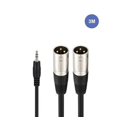 Câble 3m - MINI JACK STEREO Mâle - XLR 3 PIN Mâle