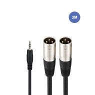 Câble 3m - MINI JACK STEREO Mâle - XLR 3 PIN Mâle