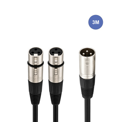 Câble 3m - XLR 3 PIN Femelle - XLR 3 PIN Mâle