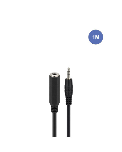 Câble 1m - MINI JACK STEREO Mâle - MINI JACK STEREO Femelle