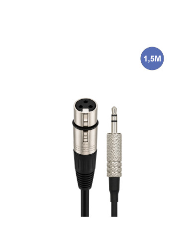 Câble 1,5m - MINI JACK STEREO - XLR 3 PIN Femelle