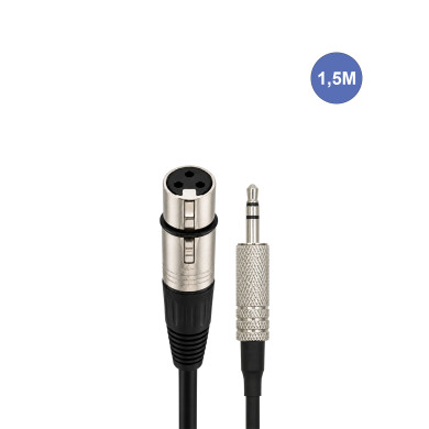 Câble 1,5m - MINI JACK STEREO - XLR 3 PIN Femelle