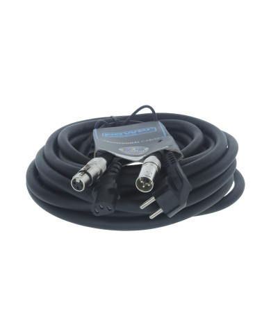 Câble d'alimentation 10m - XLR 3 PIN Mâle - XLR 3 PIN Femelle