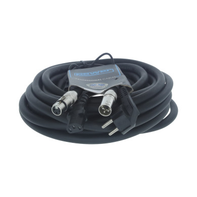 Câble d'alimentation 10m - XLR 3 PIN Mâle - XLR 3 PIN Femelle