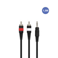 Câble 1,5m - MINI JACK STEREO Mâle - RCA Mâle
