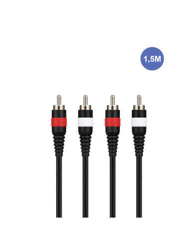 Câble 1,5m - RCA Mâle - RCA Mâle
