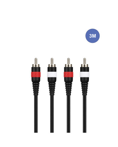 Câble 3m - RCA Mâle - RCA Mâle