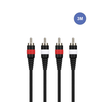 Câble 3m - RCA Mâle - RCA Mâle