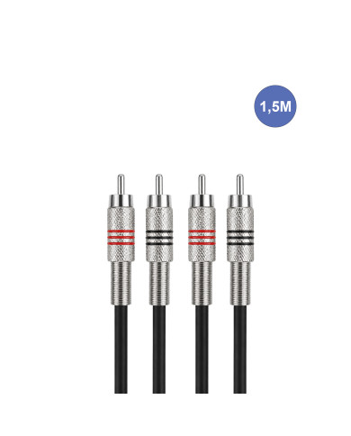 Câble 1,5m - RCA Mâle - RCA Mâle