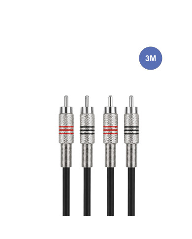 Câble 3m - RCA Mâle - RCA Mâle