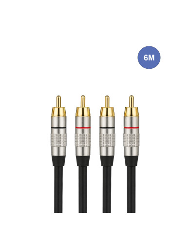 Câble 6m - RCA Mâle - RCA Mâle