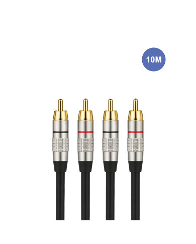 Câble 10m - RCA Mâle - RCA Mâle
