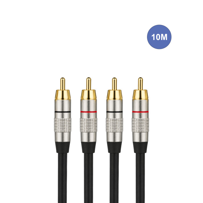 Câble 10m - RCA Mâle - RCA Mâle