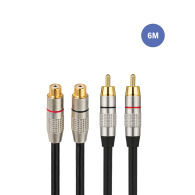 Câble 6m - RCA Mâle - RCA Femelle