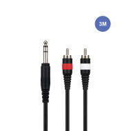 Câble 3m - RCA Mâle - JACK STEREO Mâle