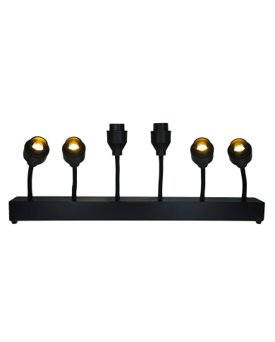 Barre 6 Spots De 15W Blanc Chaud