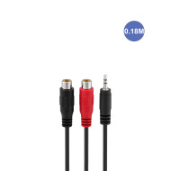 1 Mini Jack 3.5 / 2 Rca Femelle 0.18m