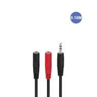 1 Mini Jack 3.5 / 2 Mini Jack Femelle 0.18m