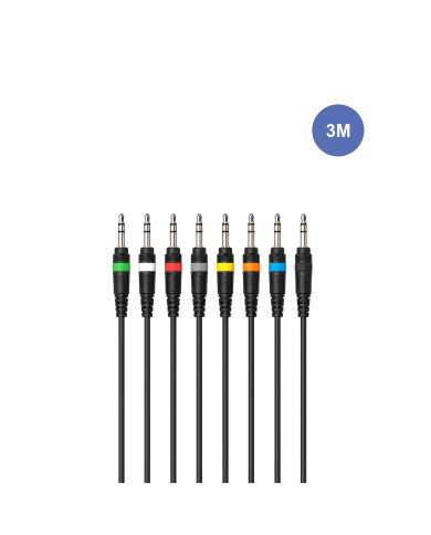 Octopaires 3m - JACK STEREO Mâle - JACK STEREO Mâle