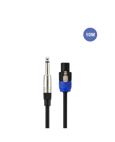 Câble 10m - JACK MONO Mâle - SPEAKON Mâle