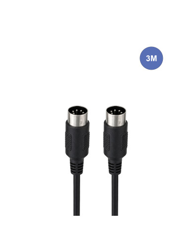 Câble 3m - MIDI DIN 5 PIN Mâle - MIDI DIN 5 PIN Mâle
