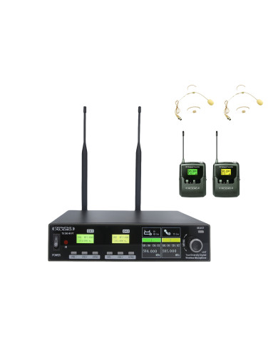 Double Micro Serre Tête UHF Demi-Rack - True Diversity Serie