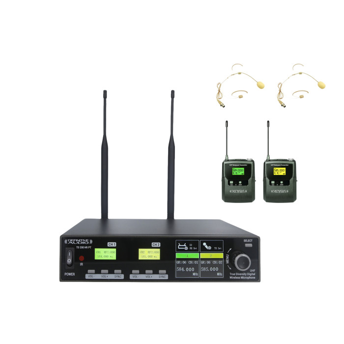 Double Micro Serre Tête UHF Demi-Rack - True Diversity Serie