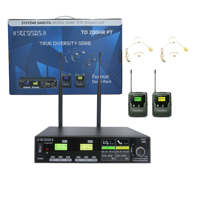 Double Micro Serre Tête UHF Demi-Rack - True Diversity Serie
