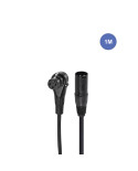 Câble XLR Mâle droit / XLR Femelle coudé - 1m