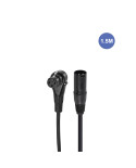 Câble XLR Mâle droit / XLR Femelle coudé - 1,5m