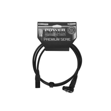 Câble XLR Mâle droit / XLR Femelle coudé - 1,5m