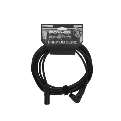 Câble XLR Mâle droit / XLR Femelle coudé - 5m
