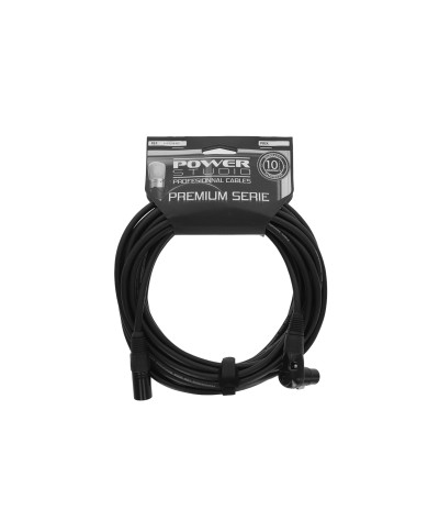 Câble XLR Mâle droit / XLR Femelle coudé - 10m