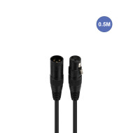 Câble 0,5m - XLR 3 PIN Mâle - XLR 3 PIN Femelle