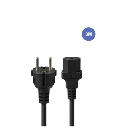 Câble d'Alimentation 3m - SHUCKO Femelle - Prise Electrique