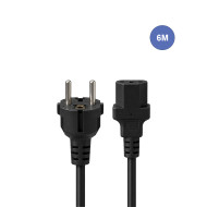 Câble d'Alimentation 6m - SHUCKO Femelle - Prise Electrique
