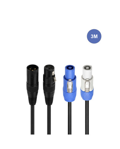 Câble 3m - POWERCON Mâle - POWERCON Femelle