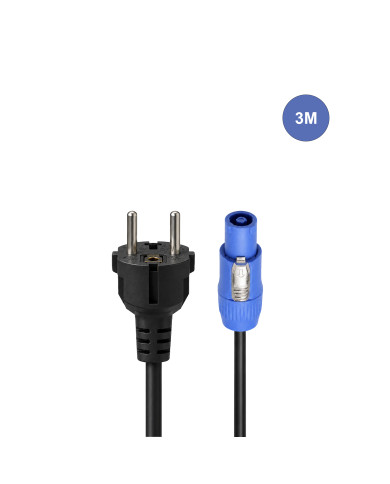 Câble 3m - POWERCON Mâle - Prise électrique